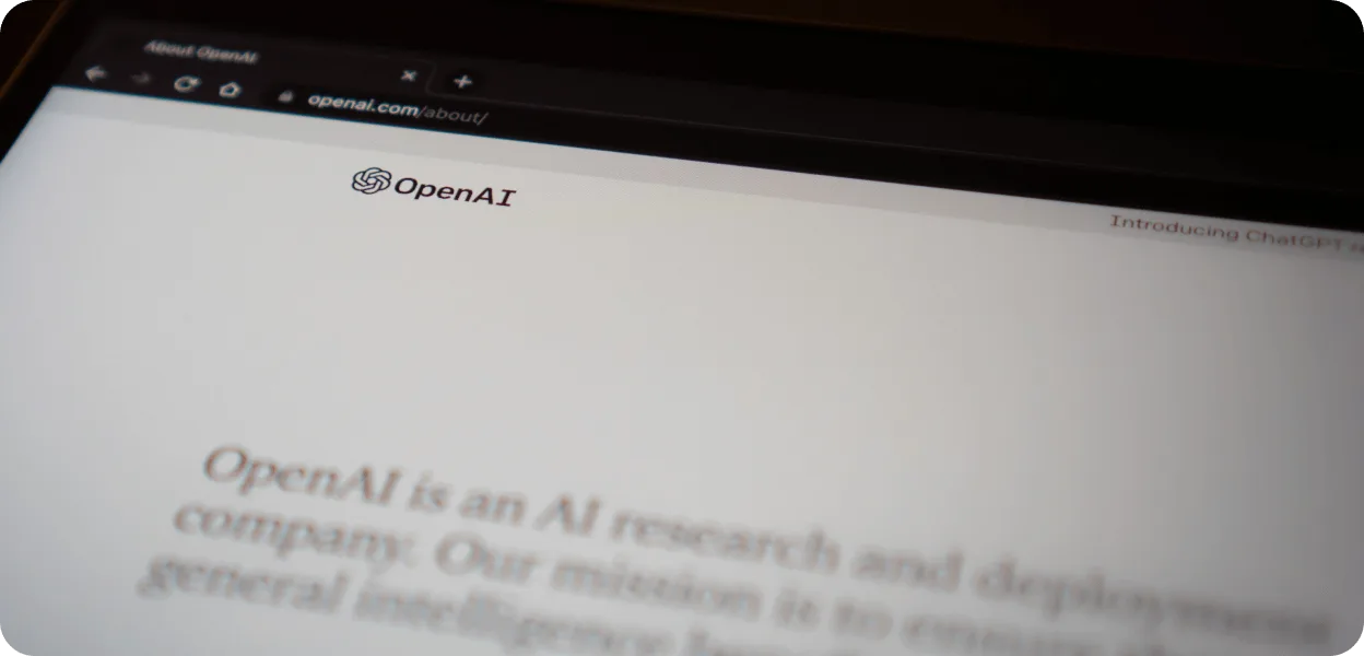 a screenshot of open ai