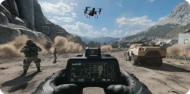 virtual reality for combat training simulations
