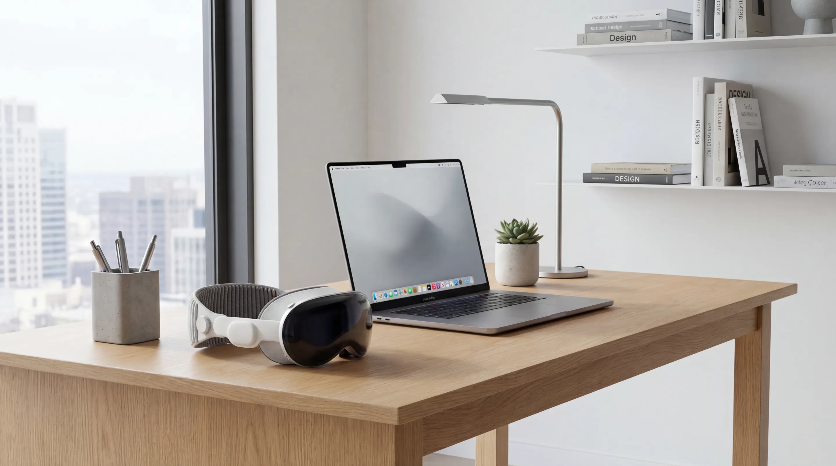 an apple vision pro sitting on a desk
